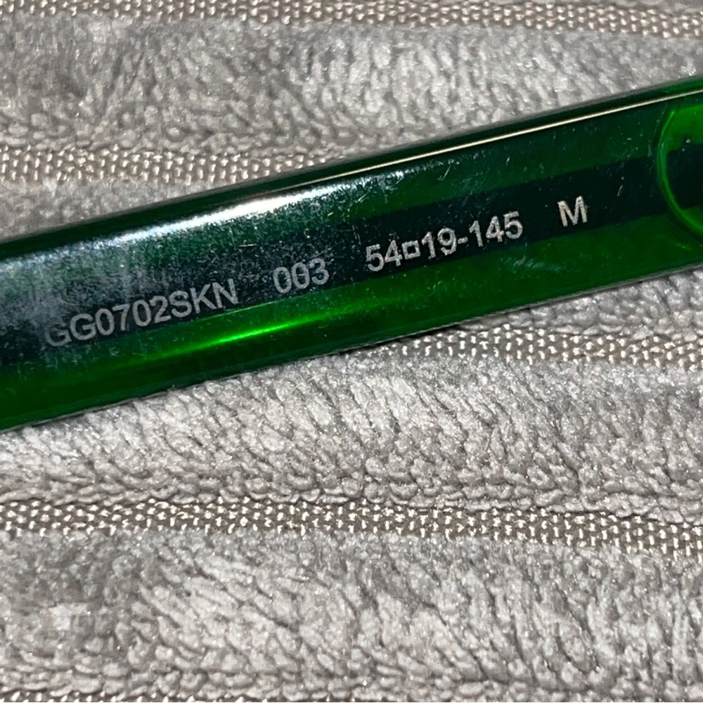 Authentic Gucci Sunglasses GG0702SKN 003 Green And Red Tortoise 54-19-145 - Picture 11 of 16